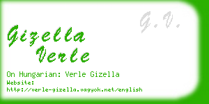 gizella verle business card